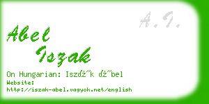 abel iszak business card